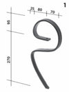 Molla posteriore non forata 25x8mm