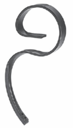 Molla flex con 2 fori interasse 45mm 45x12mm