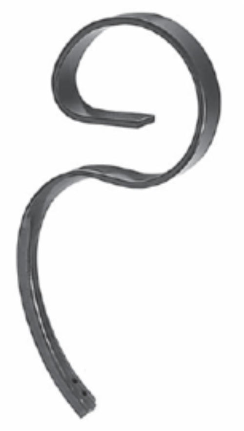 Molla flex 45x12mm con 2 fori interasse 30mm