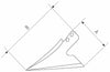 Vomere a lancia 2 fori 200x6mm adattabile a Siderman