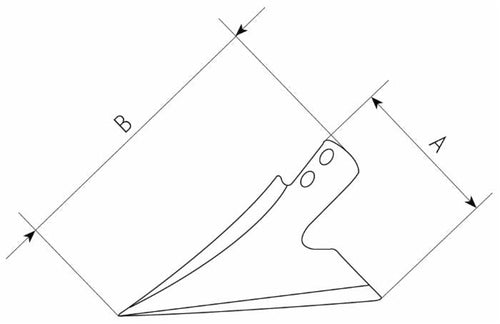 Vomere a lancia 2 fori 200x6mm adattabile a Siderman