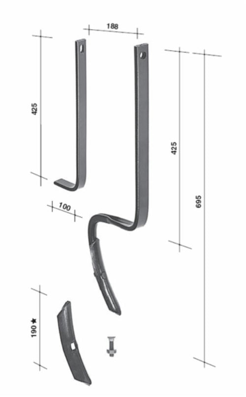 Molla Ama rompitraccia con vomere 32x10mm