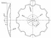 Disco frangizolle dentato con Ø 510mm spessore 5mm e foro centrale di 61mm