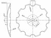 Disco frangizolle dentato con Ø 510mm spessore 5mm e foro centrale di 61mm