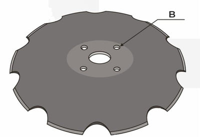 Disco frangizolle base piana Ø 560mm sp. 5mm