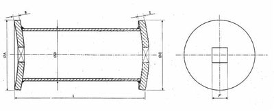 Distanziale 5C4012 foro quadro 33mm per frangizzolle