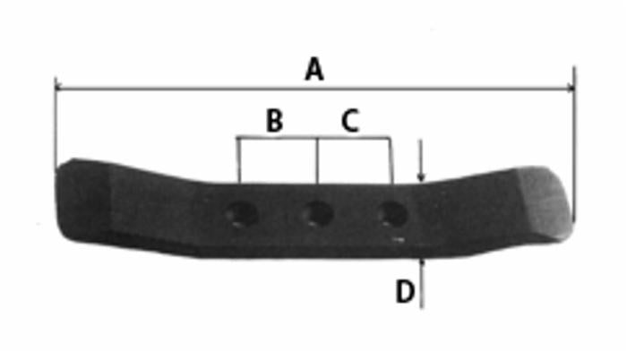 Vomerina Ama per ripuntatore doppia punta da 70x18mm adattabile a Pegoraro