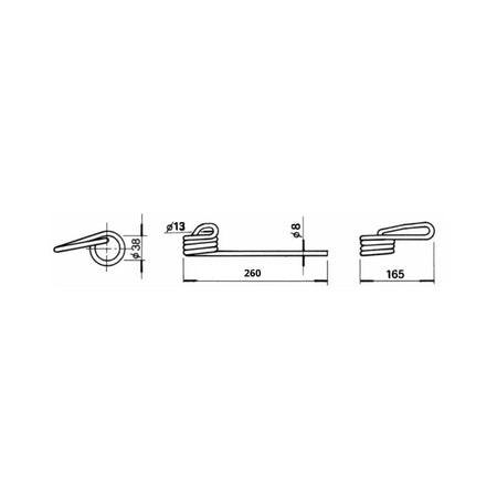 Molla destra per erpicetto adattabile Marzia