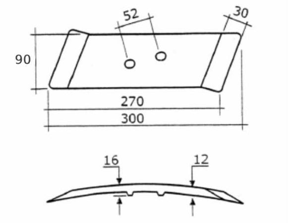 Punta reversibile adattabile Kuhn 622180 e Moro 26060 dx