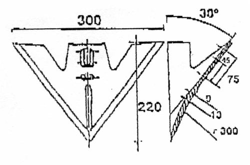 Vomere a zampa d'oca applicabile su ancora tipo Gruber