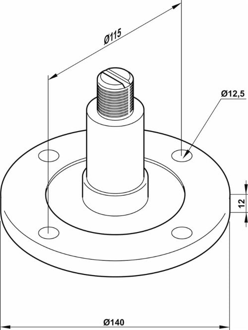 Flangia mozzo per disco da 460 e 510 confezione da 5 pezzi