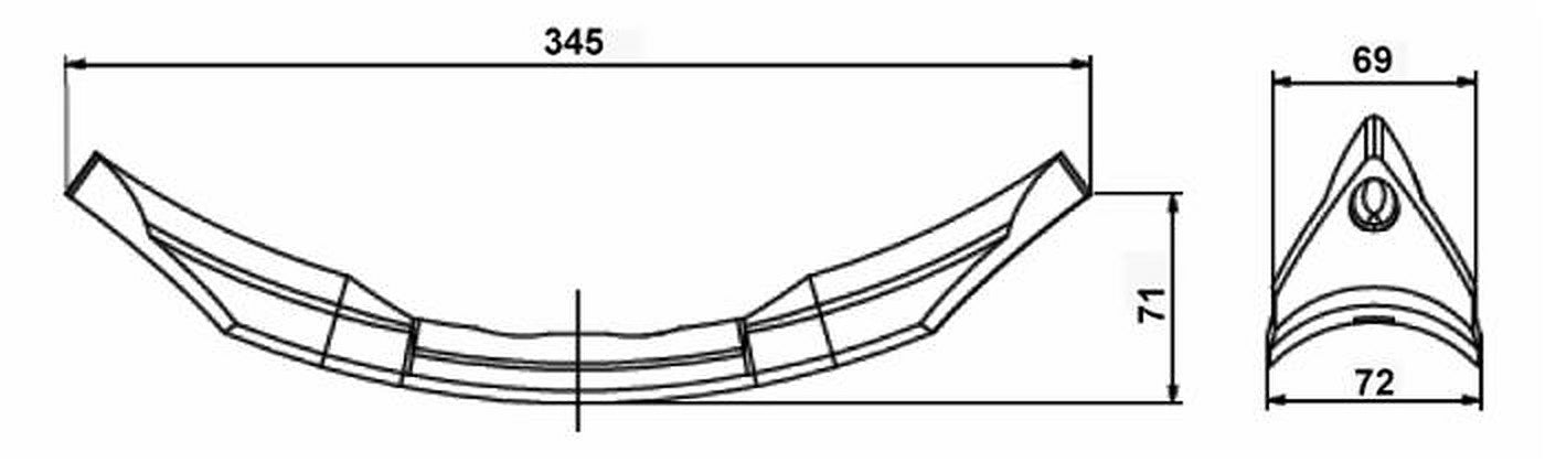 Vomere Casamayor 535-BCS per ancora tiller modello Spagna n.1