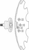 Mozzo frangizolle Skf 5 fori Ø 28mm