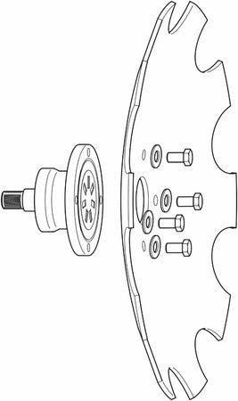 Mozzo frangizolle Skf 6 fori Ø 28mm