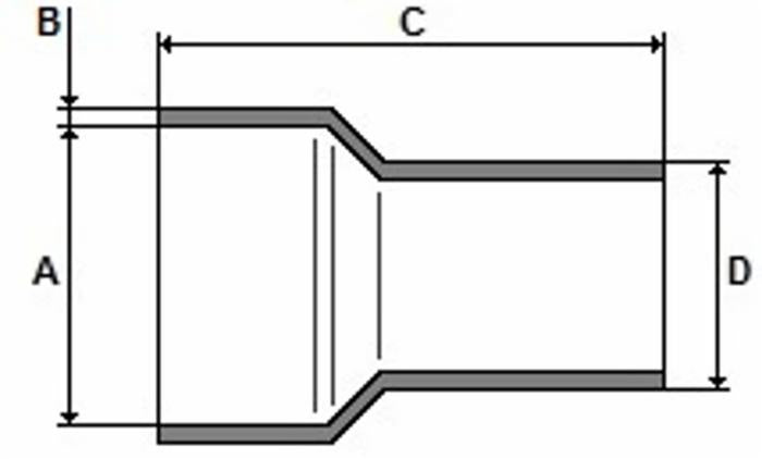 Manicotto maschio ø 55-60mm