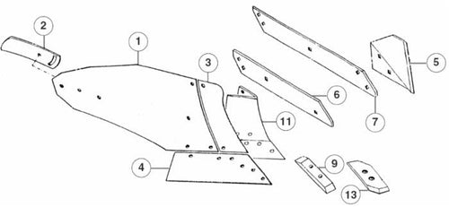 Scalpello adattabile Nardi UN6-UN9-CN9 6C 60 2 fori dx