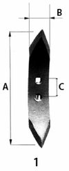 Vomerina reversibile per ancore tiller adattabili alla produzione Nardi 6C 426