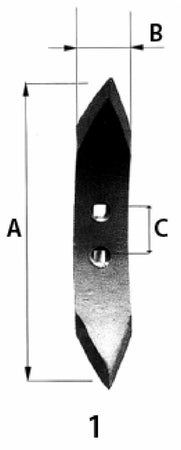 Vomerina reversibile per ancore tiller adattabili alla produzione Nardi 6C 426