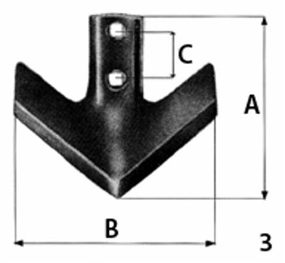 Vomerina per ancore tiller adattabili alla produzione Nardi 4C 435