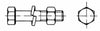 Bullone testa esagonale M14x40x1,5mm confezione da 50 pezzi