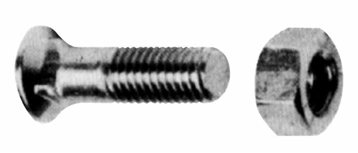 Bullone tspqst 120° M12x90mm con dado confezione da 25 pezzi