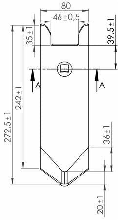Punta per ancora coltivatore adattabile Horsch 34060850 80x12