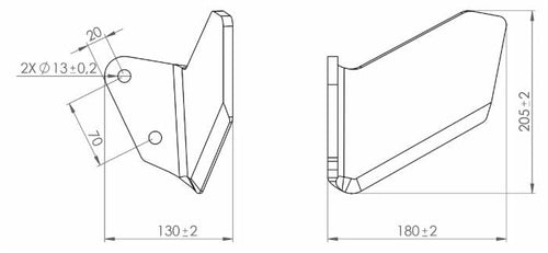 Aletta sx per ancora 60x25 adattabile Deltaflex