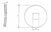 Flangia 135X10 foro quadro 26mm concava