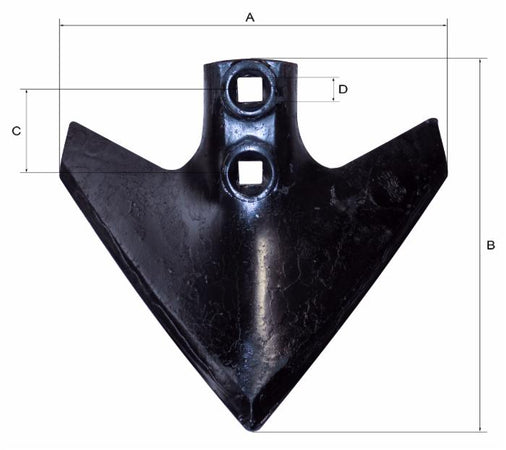 Vomerina triangolare Ama di tipo Adige per molle quadre da 250x190mm