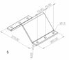 Staffa superiore supporto frangizolle per tubolare 100x100mm