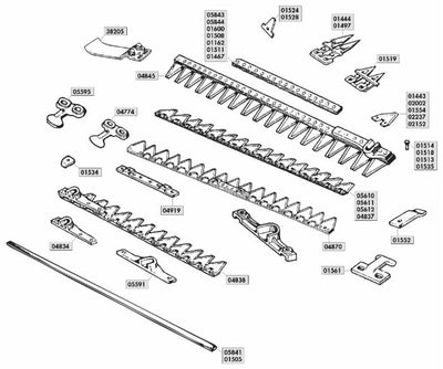 Lama 11 sezioni con testa lughezza 0,85 mt Adattabile a Sep
