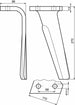 Dente per erpice lunghezza 270mm larghezza 110mm