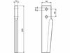 Dente per erpice lunghezza 285mm larghezza 45mm Confezione da 1pz (1)