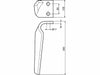 Dente destro erpice 100x300mm con foro 17mm  adattabile a Maschio Confezione da 2pz (1)