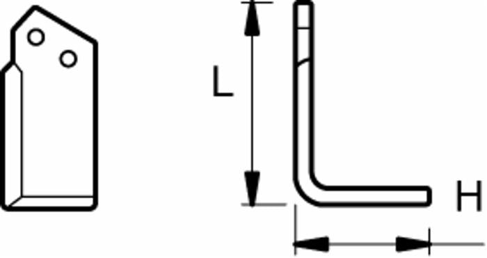 Zappa sx adattabile Howard piatto 105x8mm Ø foro 75mm