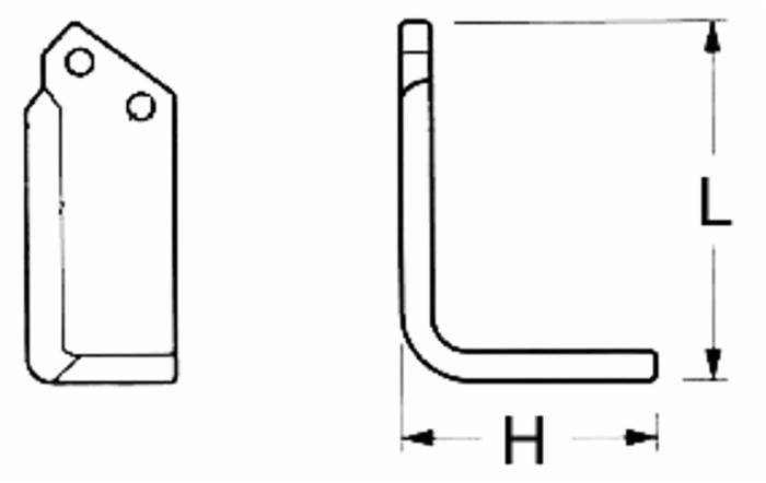 Zappa dx B50 squadro adattabile Breviglieri piatto da 80x7mm Ø foro 57mm