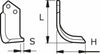 Zappa dx L 193,H 140,s 30,foro 12,5
