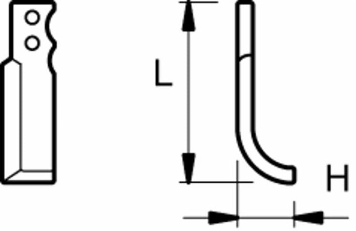 Zappa sx L 190,H 80,foro 10,5 confezione da 5 pezzi