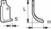 Zappa sx L 193,H 110,s 16,foro 12,5