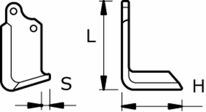 Zappa sx 175x135mm con foro 14,5mm adattabile a Maschio