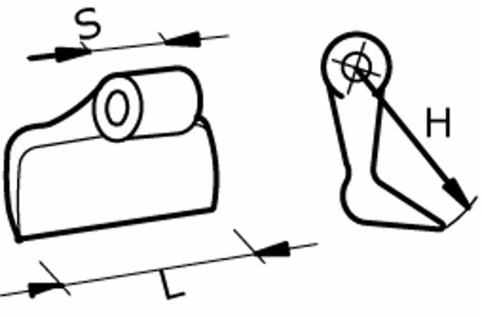 Mazza trincia lunghezza 110mm larghezza 120mm attacco 40mm con foro Ø 20,5mm adattabile a Cabe, Desvoys, Forigo/Roteritalia, Maschio e Zappator