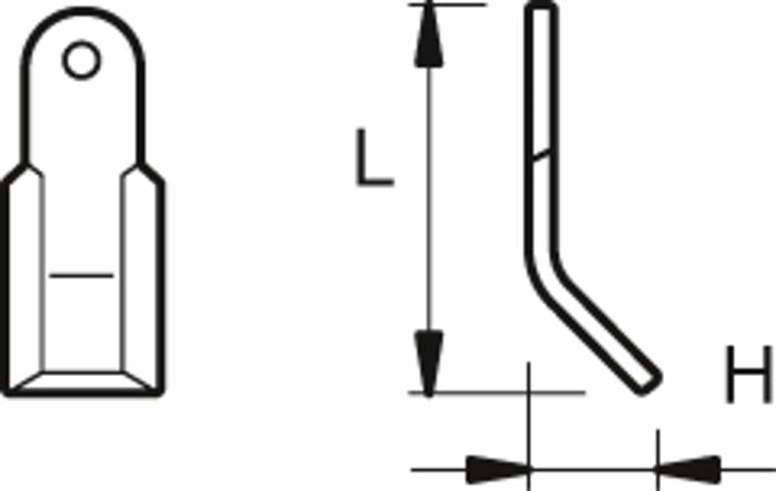 Coltello per trincia a Y altezza 203mm lunghezza 60mm confezione da 2 pezzi
