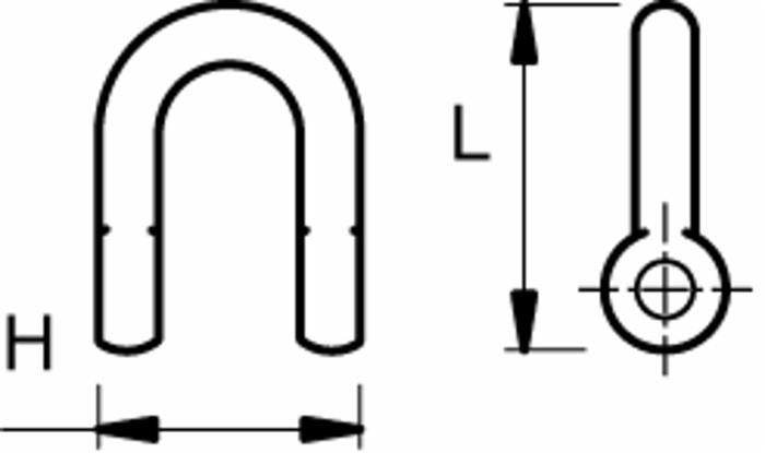 Grillo fissaggio h=42 l=45