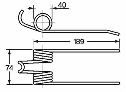 Dente pick-up adattabile Gallignani 8876278 filo 5 confezione da 5 pezzi
