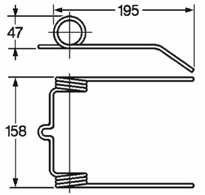 Dente mietitrebbia adattabile New Holland 433415 filo 5,5