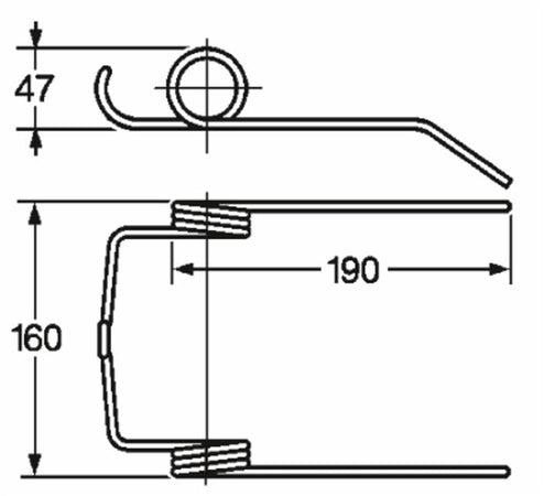 Dente mietitrebbia adattabile New Holland 435428 filo 5,5