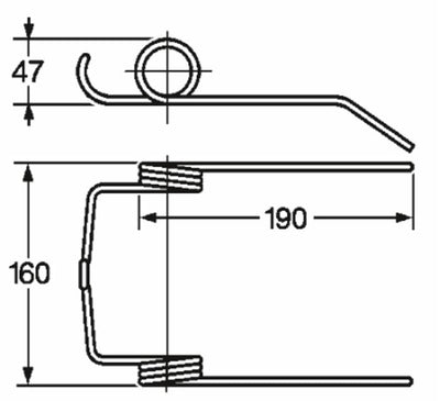 Dente mietitrebbia adattabile New Holland 435428 filo 5,5 confezione da 5 pezzi
