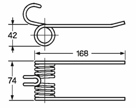 Dente pick-up raccoglitrice filo 6 adattabile Morra 545010 confezione da 5 pezzi
