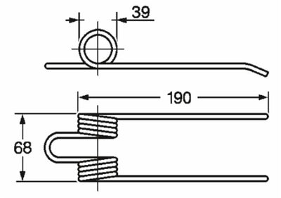Dente pick-up adattabile New Holland 80161367 filo 4,5 confezione da 5 pezzi