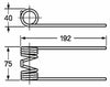 Dente Pick-Up Punte Dritte Welger 0940,53,02,00 Filo 5 confezione da 5 pezzi